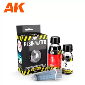   AK Interactive AK8044 RESIN WATER 2-COMPONENTS EPOXY RESIN - 180 ml - Műgyanta víz