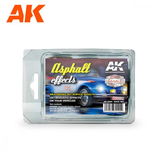 AK Interactive AK8090 Asphalt Effects (Race Set) - Weathering Set