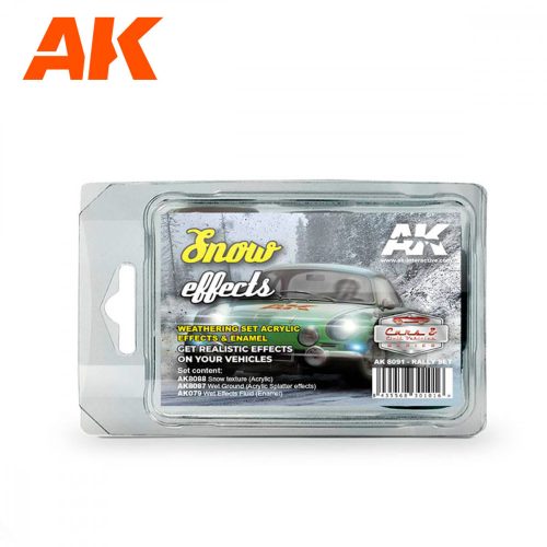 AK Interactive AK8091 Snow Effects (Rally Set) - Weathering Set