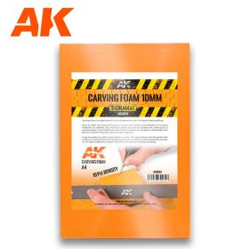   AK Interactive AK8094 CARVING FOAM 10MM A4 SIZE (305 x 228 mm) - Faragható habanyag