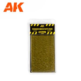   AK Interactive AK8124 SUMMER GREEN TUFTS 2 mm - Fűcsomók makettezéshez