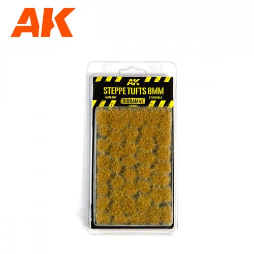 AK Interactive AK8125 STEPPE TUFTS 8mm - Fűcsomók makettezéshez