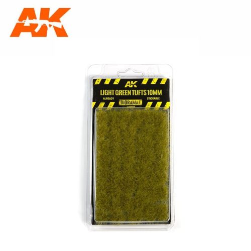 AK Interactive AK8127 LIGHT GREEN TUFTS 10mm - Fűcsomók makettezéshez