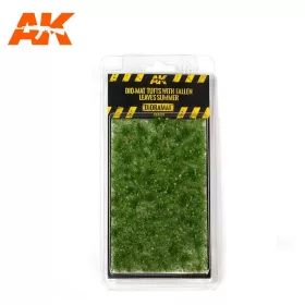   AK Interactive AK8139 DIO-MAT TUFTS WITH FALLEN LEAVES SUMMER - Fűlap lehullott levelekkel (1/35, 1/32)