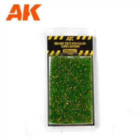   AK Interactive AK8140 DIO-MAT TUFTS WITH FALLEN LEAVES AUTUMN - Fűlap lehullott levelekkel (1/35, 1/32)