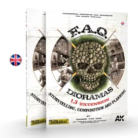   AK Interactive AK8150 DIORAMAS F.A.Q. 1.3 EXTENSION - Storytelling, Composition & Planning - English - kiadvány makettezéshez