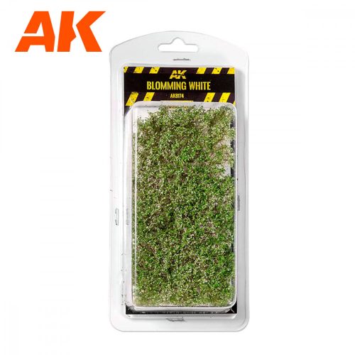 AK Interactive AK8174 BLOMMING WHITE SHRUBBERIES - Cserje, bokor - virágzó fehér (1/35, 75 mm, 90 mm)