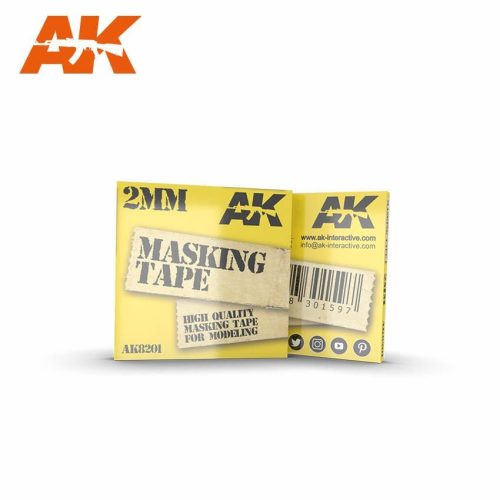 AK Interactive AK8201 Masking Tape 2 mm - Maszkolószalag makettezéshez