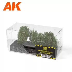   AK Interactive AK8215 DARK GREEN BUSHES 4cm -1:35 / 75 mm / 90 mm - Sötétzöld bokor, 3 db