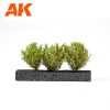 AK Interactive AK8216 LIGHT GREEN BUSHES 4cm -1:35 / 75 mm / 90 mm - Világoszöld bokor, 3 db