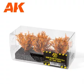   AK Interactive AK8217 DARK YELLOW BUSHES 4cm -1:35 / 75 mm / 90 mm - Sötétsárga őszi bokor, 3 db
