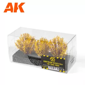   AK Interactive AK8218 LIGHT YELLOW BUSHES 4cm -1:35 / 75 mm / 90 mm - Sárga bokor / aranyeső, 3 db