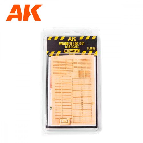 AK Interactive AK8224 LASER CUT WOODEN BOX 001 1/35, 7 UNITS - Faláda, 7 db