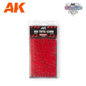   AK Interactive AK8240 RED WARGAME TUFTS - Fűcsomók, piros, 4,5 mm