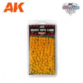   AK Interactive AK8241 ORANGE WARGAME TUFTS - Fűcsomók, piros, 4,5 mm