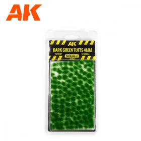   AK Interactive AK8245 DARK GREEN TUFTS 4MM - Fűcsomók, sötétzöld, 4 mm