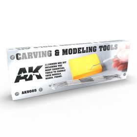   AK Interactive AK9005 CARVING TOOLS BOX - Kaparó és karcoló szerszámok, rozsdamentes acél