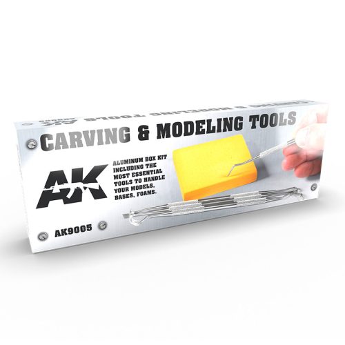 AK Interactive AK9005 CARVING TOOLS BOX - Kaparó és karcoló szerszámok, rozsdamentes acél