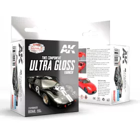   AK Interactive AK9040 TWO-COMPONENTS ULTRA GLOSS LAQUER - Kétkomponensű fényes lakk