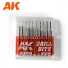 AK Interactive AK9043 DRILL BITS (0.4-1.3) - Fúrószárak makettezéshez