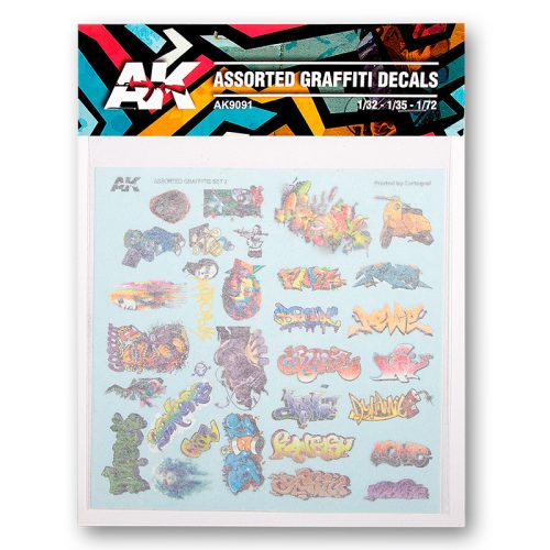 AK Interactive AK9091 ASSORTED GRAFFITI DECALS - Matrica