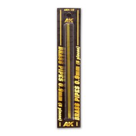   AK Interactive AK9108 BRASS PIPES 0,9mm, 5 units - Sárgaréz cső, 5 db