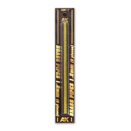 AK Interactive AK9111 BRASS PIPES 1,2mm, 5 units - Sárgaréz cső, 5 db