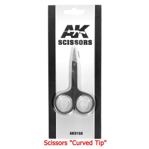 AK Interactive AK9168 SCISSORS - CURVED TIP Special for Photoetched parts - Olló fotómaratott alkatrészekhez