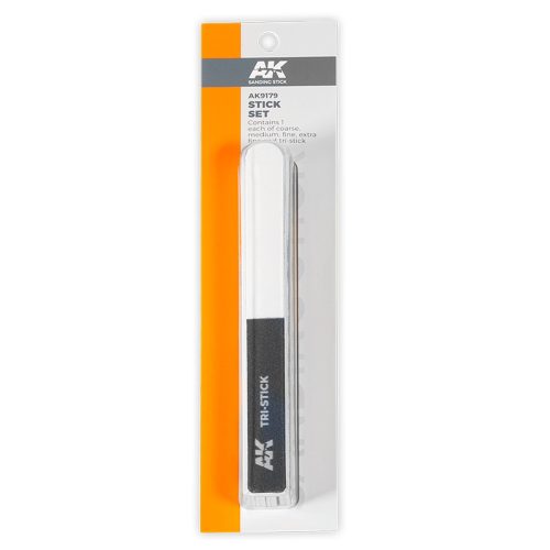 AK Interactive AK9179 Sanding STICK Set - Csiszolópálcika-készlet, több méretben