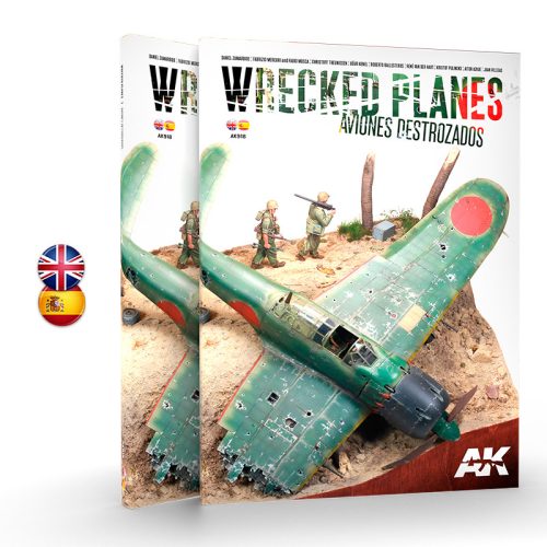 AK Interactive AK918 WRECKED PLANES - AVIONES DESTROZADOS - Bilingual - kiadvány makettezéshez