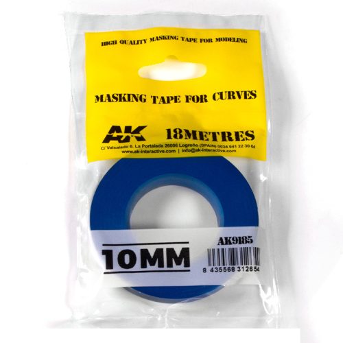 AK Interactive AK9185 Blue masking Tape for curves 10mm - Maszkolószalag