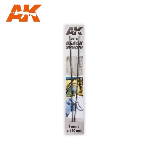 AK Interactive AK9197 BLACK SPRING 1mm - Nyomórugók, fekete