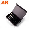 AK Interactive AK9300 DRY 4 BRUSHES SET - Ecsetkészlet szárazecseteléshez