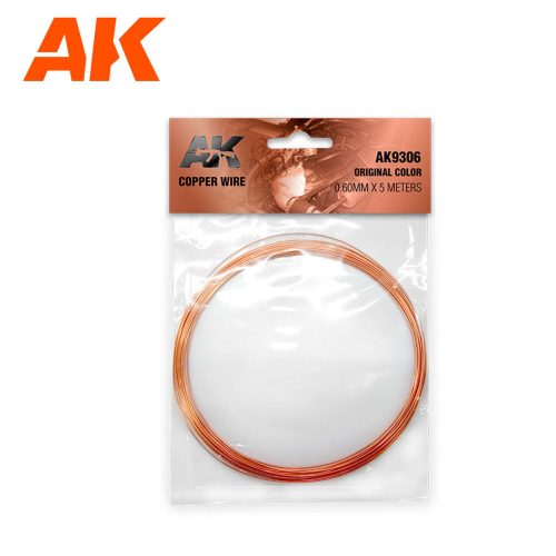 AK Interactive AK9306 Copper Wire 0.60mm x 5 meters ORIGINAL COLOR - rézhuzal