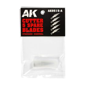   AK Interactive AK9515-A STANDARD DIAGONAL (5 SPARE BLADES) Replacement - Pengekészlet hobbikéshez, 5 db