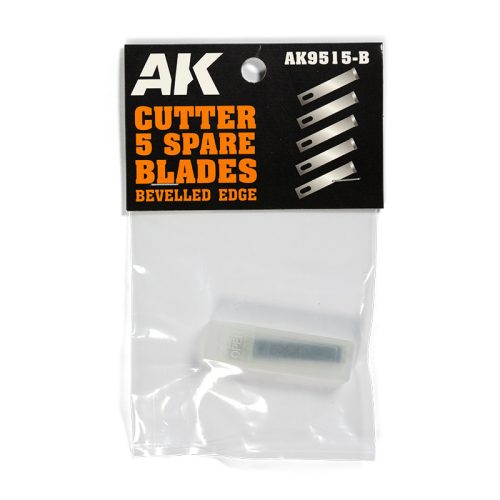 AK Interactive AK9515-B BEVELLED EDGE (5 SPARE BLADES) Replacement - Pengekészlet makettezéshez