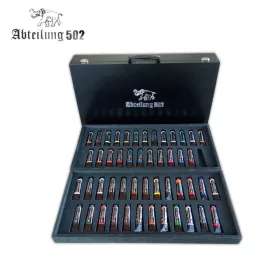   AK Interactive ABT1000 ABTEILUNG OILS LUXURY WOODEN BRIEFCASE 49 COLORS (LIMITED EDITION) olajfesték készlet makettezéshez