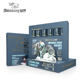   AK Interactive ABT1162 INTENSE COLD COLORS SET, akril festékkészlet figurafestéshez