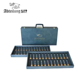   AK Interactive ABT1200 Luxury Wooden Briefcase (50 colores acrílicos / acrylic dense colors), akril festékkészlet figurafestéshez
