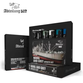   AK Interactive ABT306 Naval and Grey Effects Set, olajfesték-készlet makettezéshez