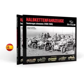   AK Interactive ABT758 HALBKETTENFAHRZEUGE - GERMAN HALF-TRACKS (1939-1945) - ESPAÑOL - könyv makettezéshez