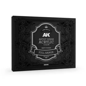   AK Interactive AKAD100 DELUXE EDITION BOX FULL RANGE ARTIST DENSE ACRYLIC COLOR - akril művészfesték teljes készlet makettezéshez