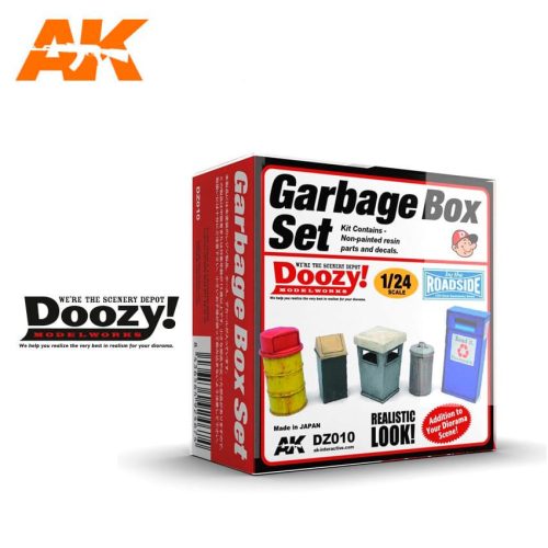 AK Interactive DZ010 GARBAGE BOX SET - műgyanta kiegészítő