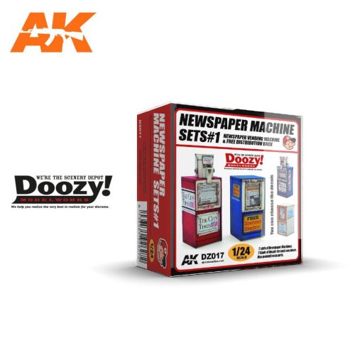 AK Interactive DZ017 NEWSPAPER MACHINE SETS 1 - műgyanta kiegészítő