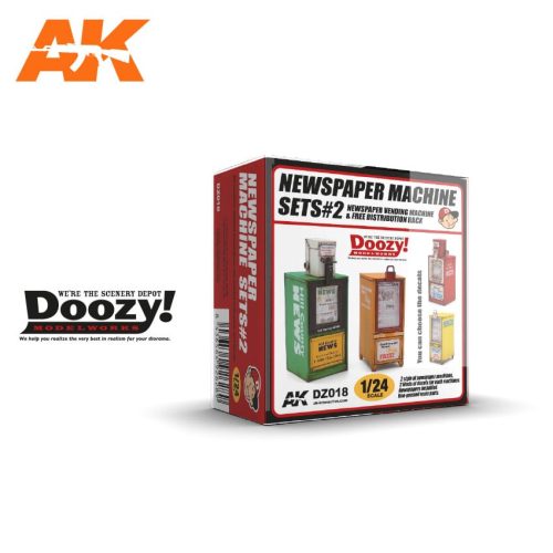 AK Interactive DZ018 NEWSPAPER MACHINE SETS 2 - műgyanta kiegészítő