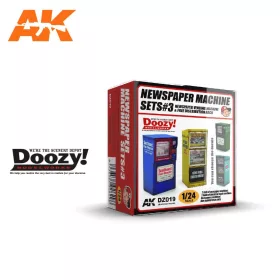   AK Interactive DZ019 NEWSPAPER MACHINE SETS 3 - műgyanta kiegészítő