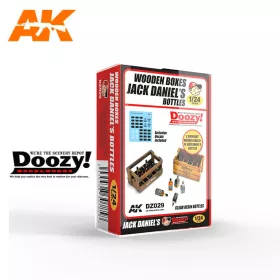   AK Interactive DZ029 WOODEN BOXES JACK DANIEL’S BOTTLES - műgyanta kiegészítő