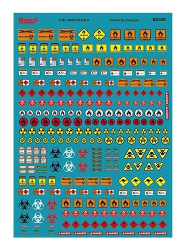 AK Interactive DZ035 FUEL SIGNS DECALS 1/24 - Matricakészlet