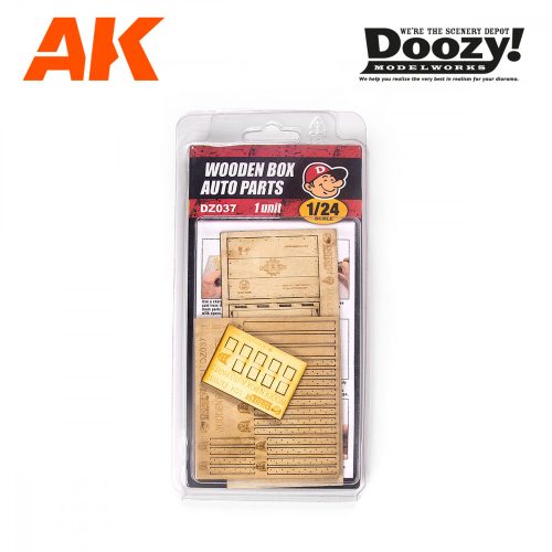 AK Interactive DZ037 WOODEN BOX AUTO PARTS 1/24