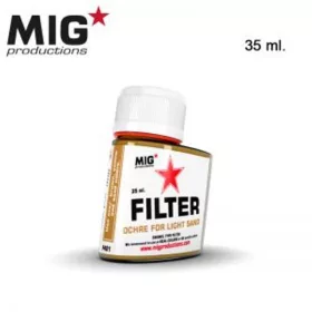   AK Interactive F401 Ochre for Light Sand 35ml - Okkersárga filter világos homok színhez